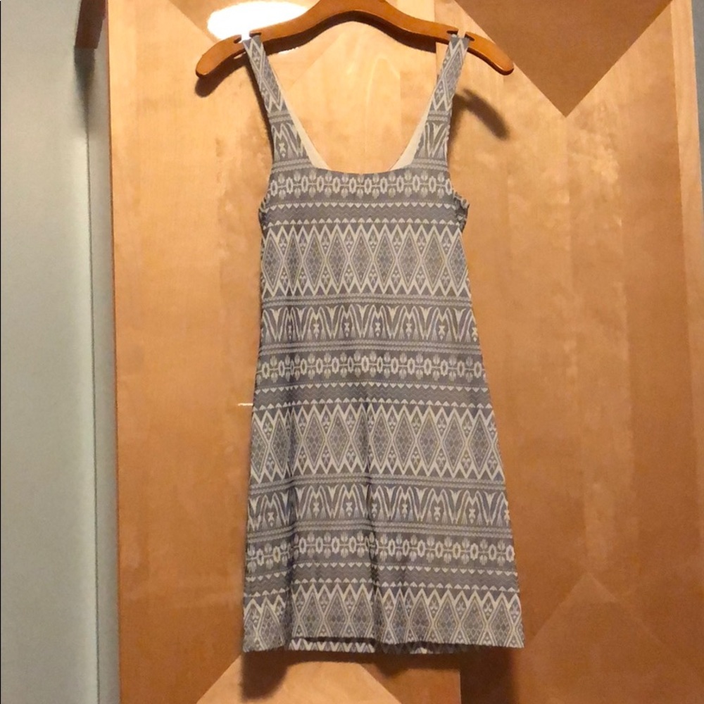 Grey and White Free People Mini Dress Size XS